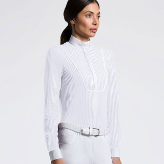 Cavalleria Toscana Stripes Long Sleeve Show Shirt - White