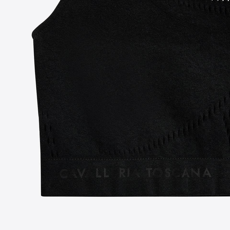 Cavalleria Toscana Tech Knit Sports Bra - Black