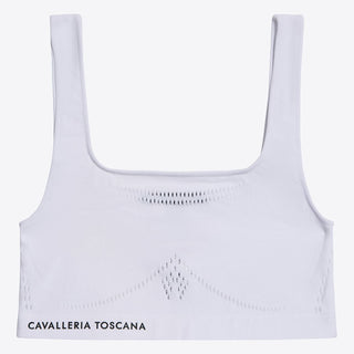 Cavalleria Toscana Tech Knit Sports Bra - White