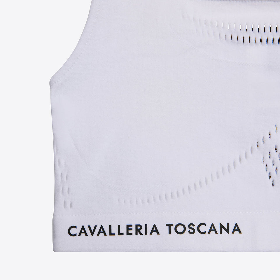 Cavalleria Toscana Tech Knit Sports Bra - White