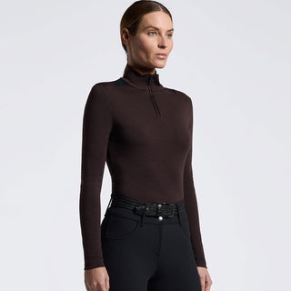 Cavalleria Toscana Tech Wool Half Zip Sweater - Espresso