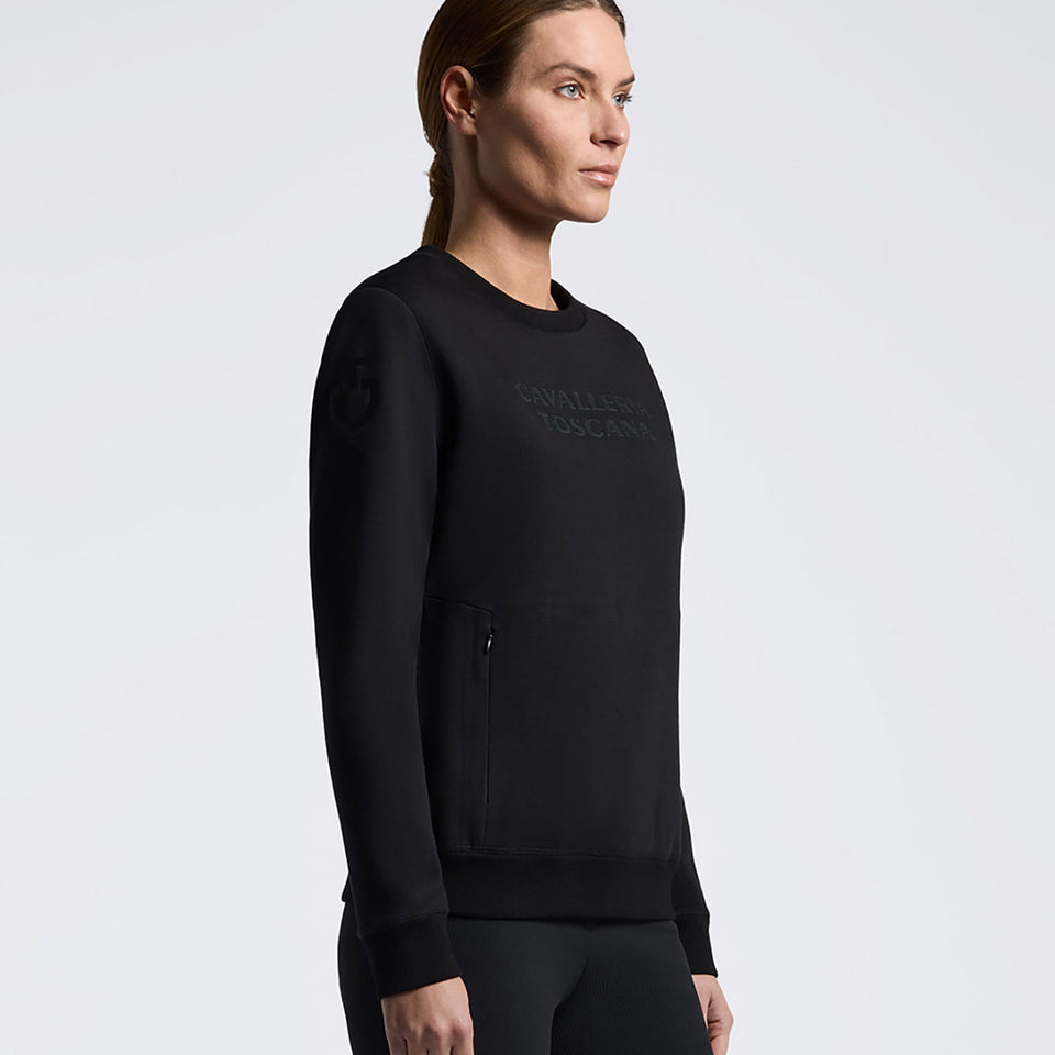 Cavalleria Toscana Technical Crew Neck Sweatshirt - Black