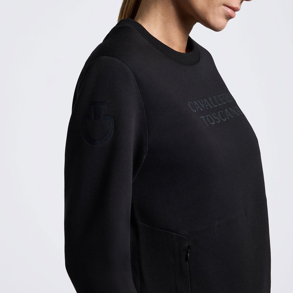 Cavalleria Toscana Technical Crew Neck Sweatshirt - Black