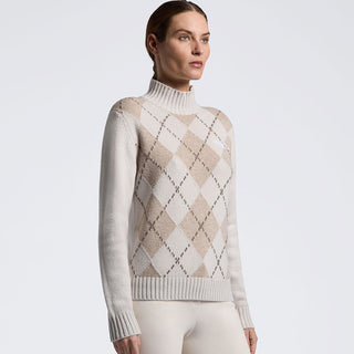 Cavalleria Toscana Pure Wool Turtleneck Sweater - Rombi/Rainy Day