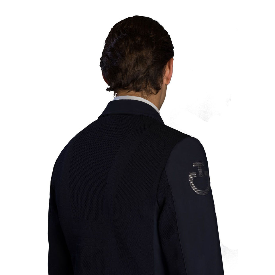 Cavalleria Toscana Men's Tech Knit Show Jacket - Navy