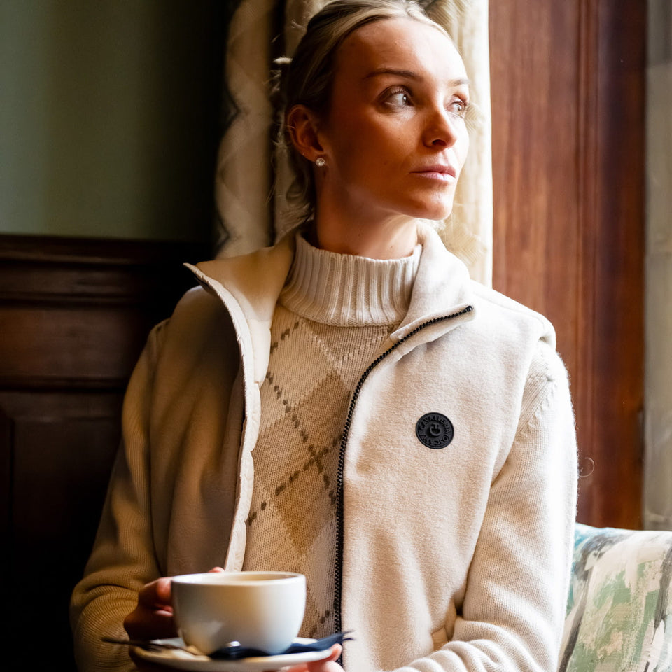 Cavalleria Toscana Pure Wool Turtleneck Sweater - Rombi/Rainy Day