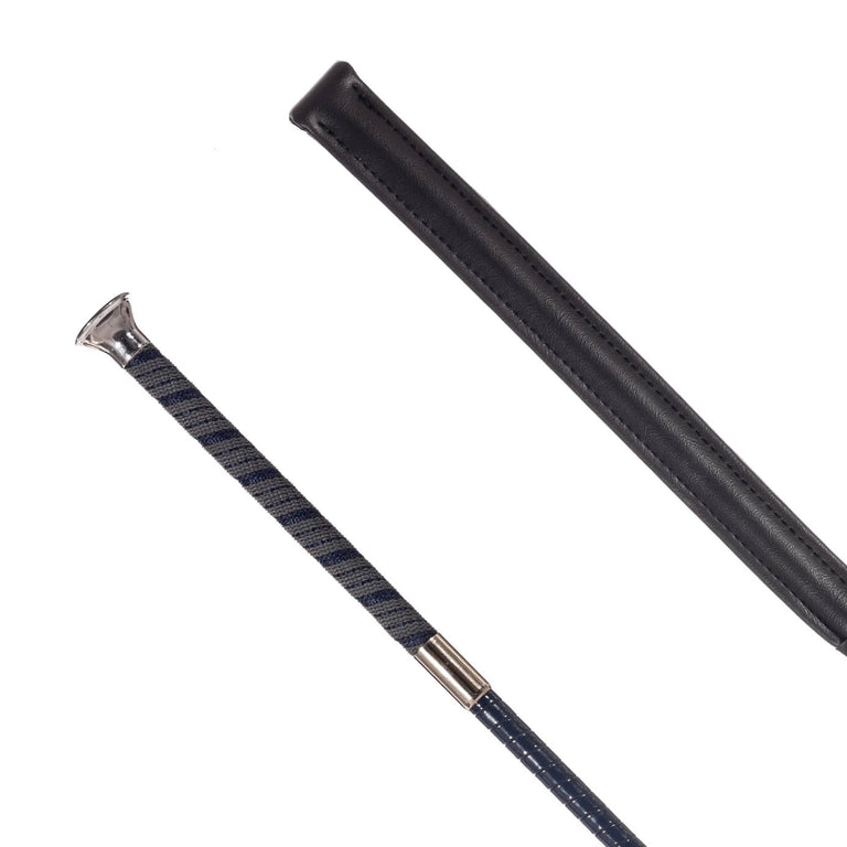 Country Direct York Thin Handle Jumping Whip - Navy