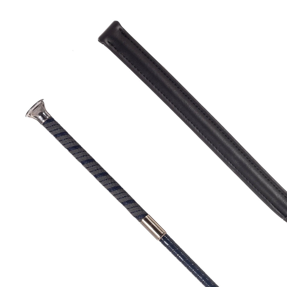 Country Direct York Thin Handle Jumping Whip - Navy