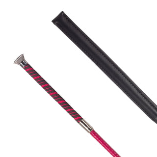 Country Direct York Thin Handle Jumping Whip - Pink