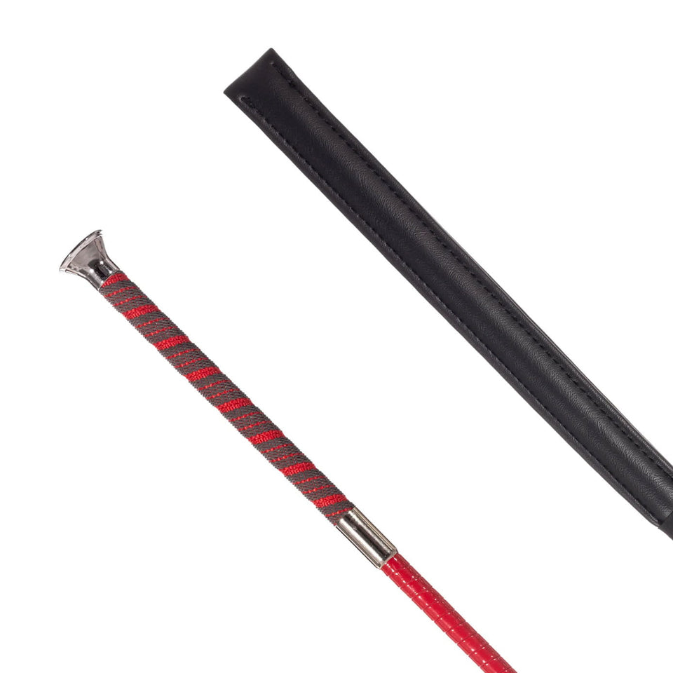 Country Direct York Thin Handle Jumping Whip - Red