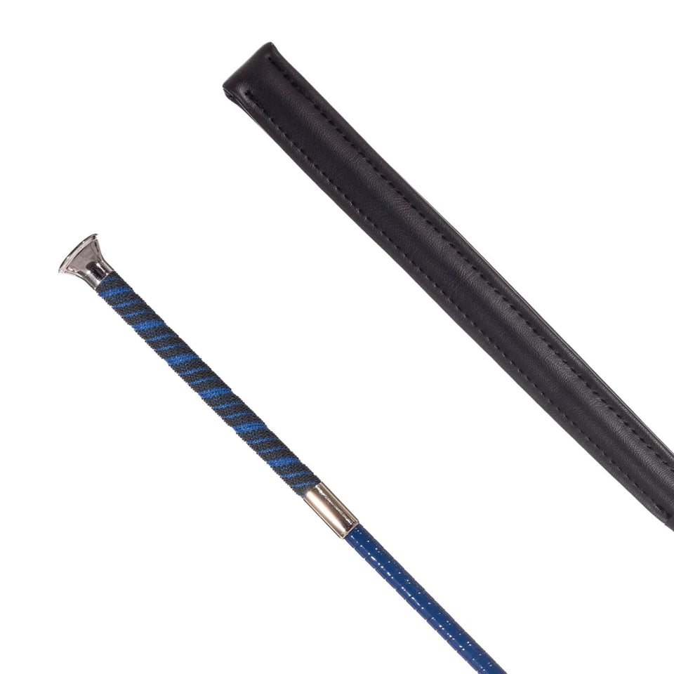 Country Direct York Thin Handle Jumping Whip - Royal Blue