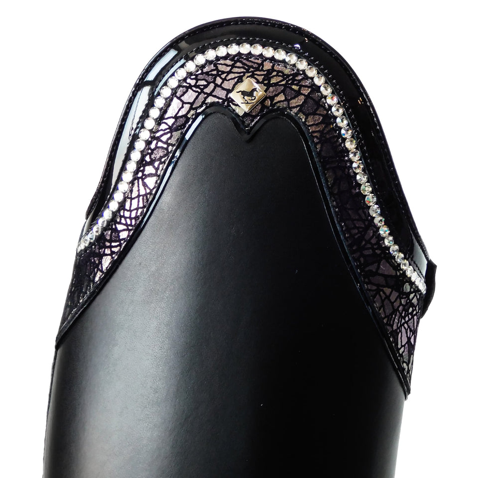 De Niro Black Bellini Dressage Boots with Crystals