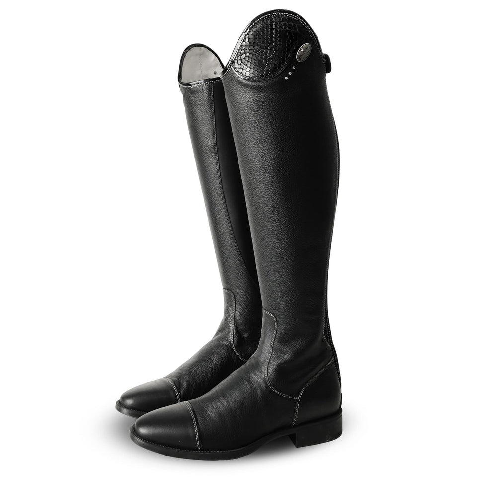 De Niro Salentino Regal Black Riding Boots