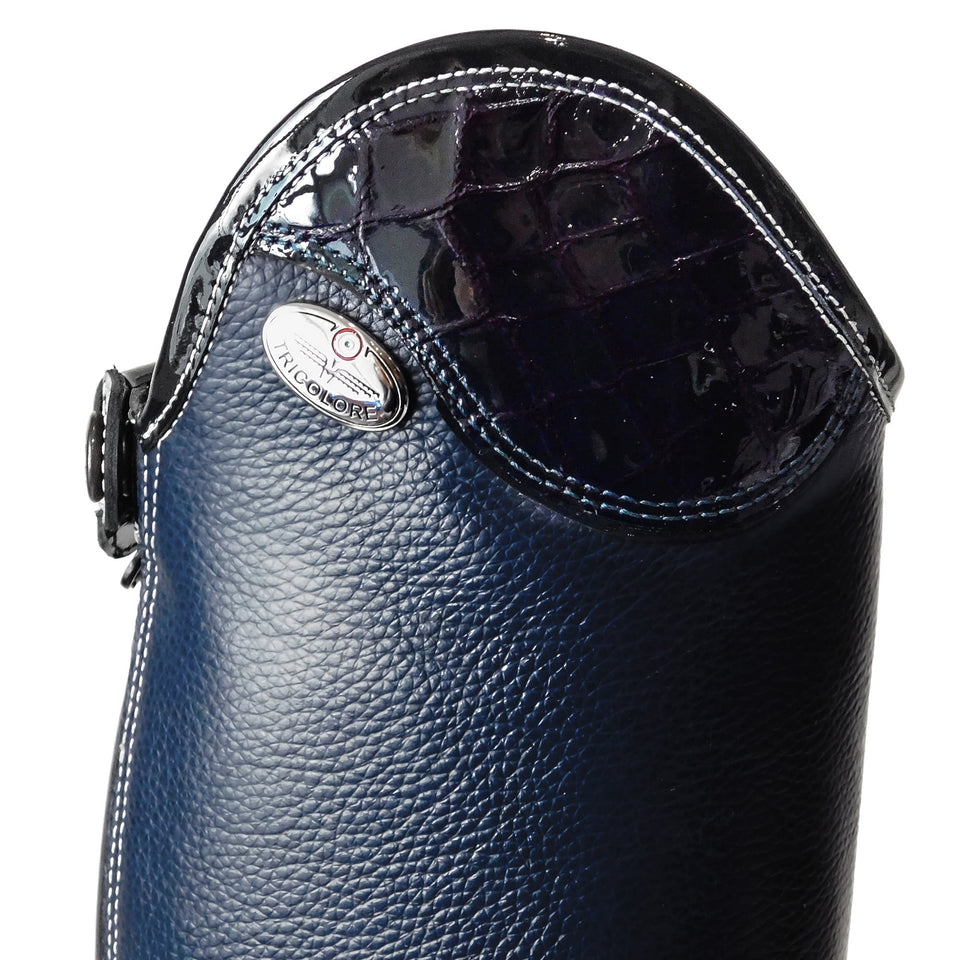 De Niro Blue Salentino Riding Boots with Lucidi Blue Top