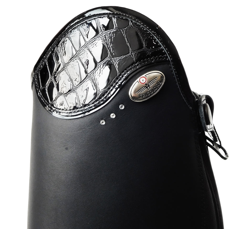 De Niro Smooth Salentino Riding Boots with Black Lucidi Top