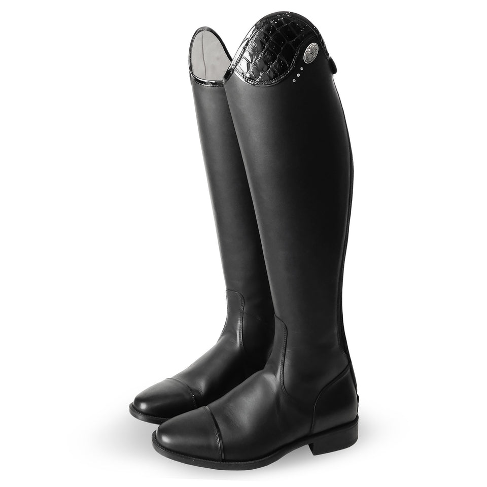 De Niro Smooth Salentino Riding Boots with Black Lucidi Top