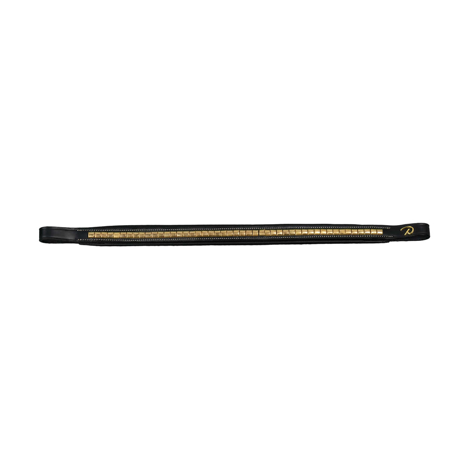 Dy'on D Collection Brass Clincher Browband - Black