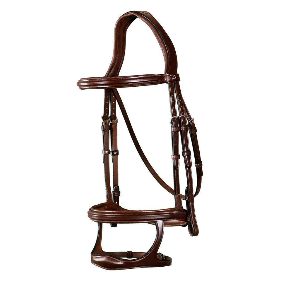 Dy'on New English Double Noseband Bridle - Brown