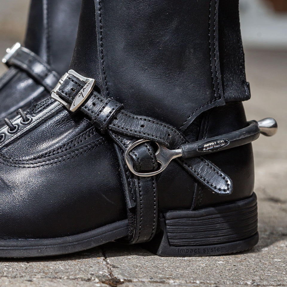 Dy'on Leather Spur Straps - Black