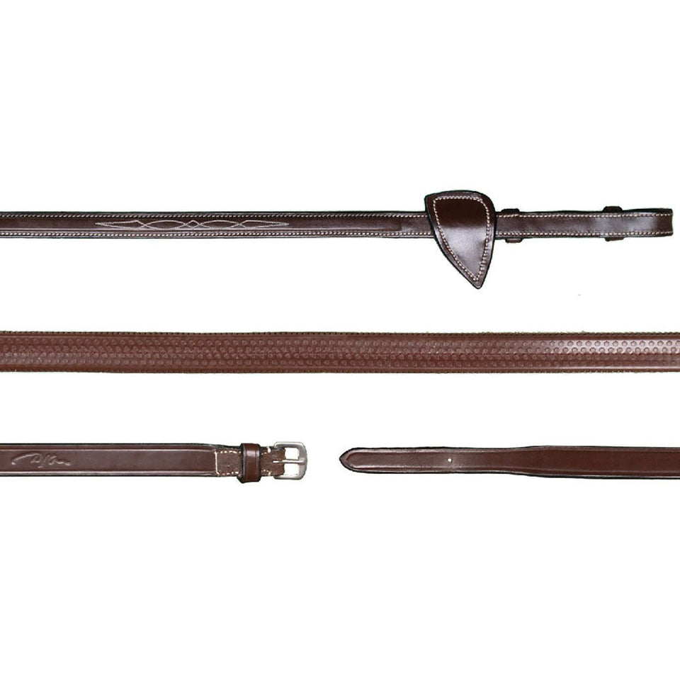 Dy'on US Collection 1/2in Rubber Reins - Brown