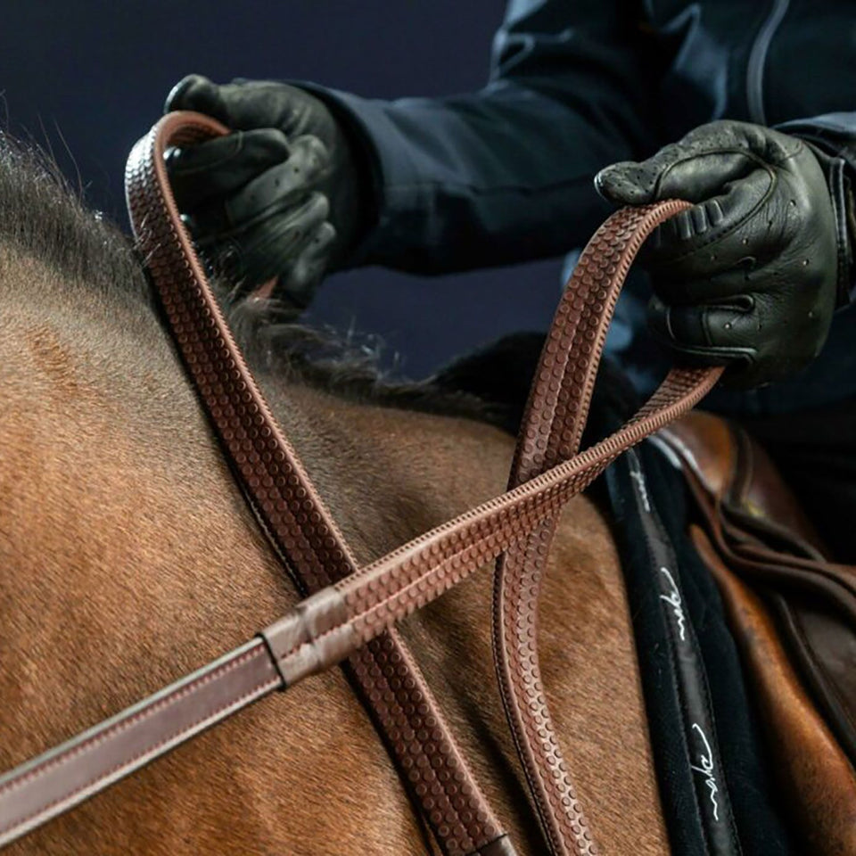 Dy'on US Collection 5/8in Rubber Reins - Brown