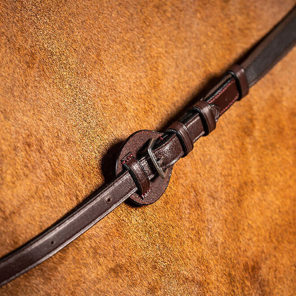 Dy'on New English 5/8in Adjustable Reins - Brown