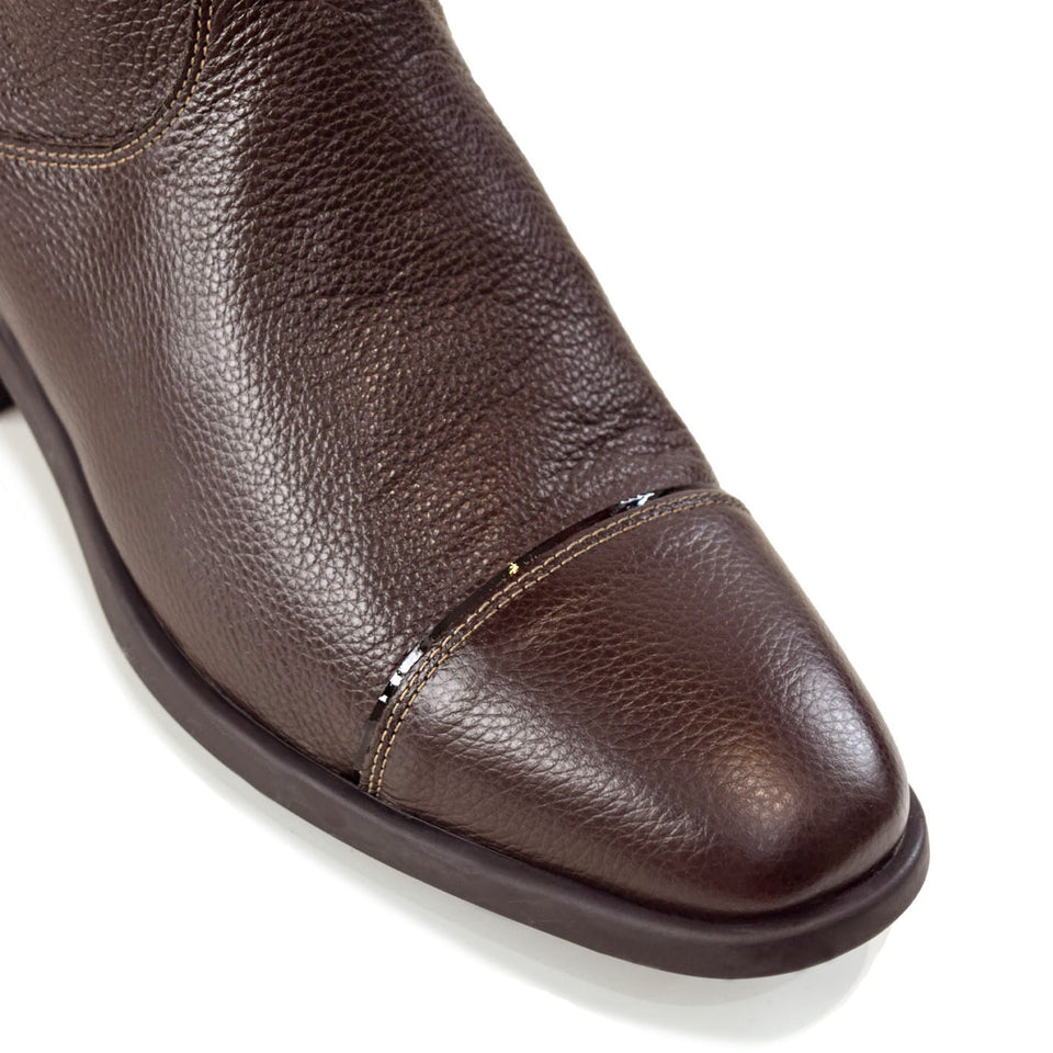 De Niro Brown Salentino Riding Boots with Regal Brown Top