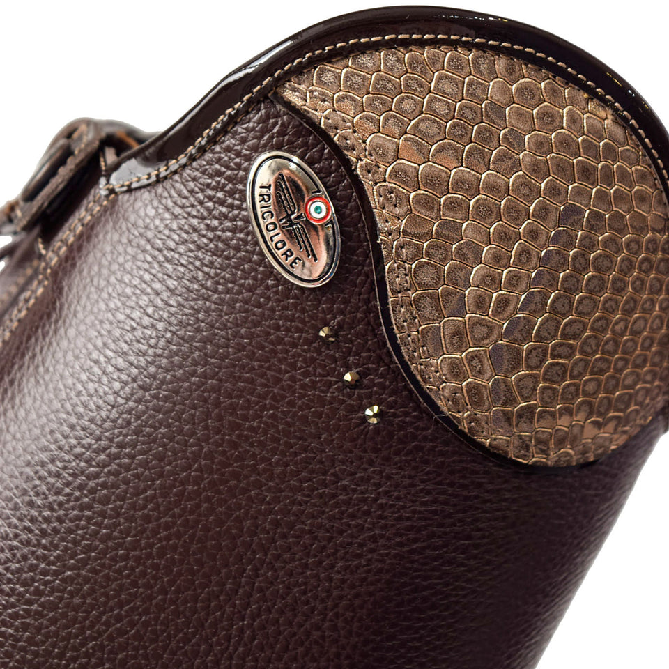 De Niro Brown Salentino Riding Boots with Regal Brown Top