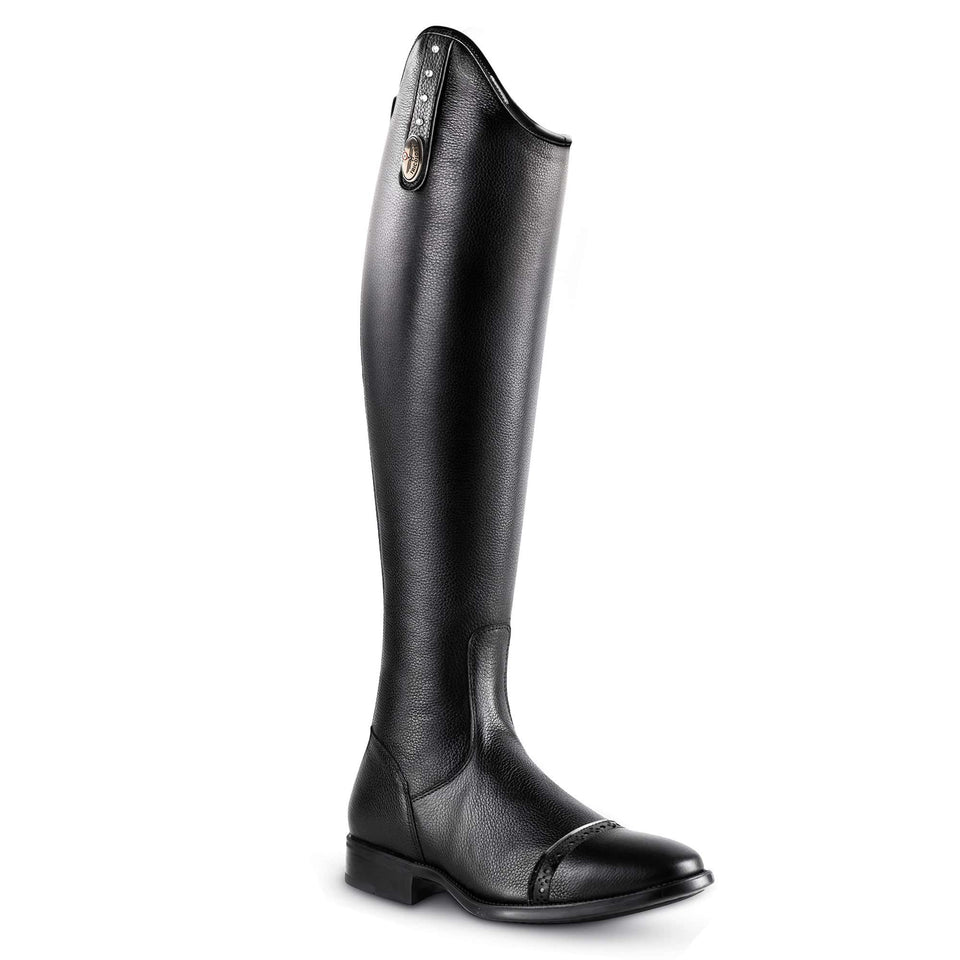 De Niro Giulietta Riding Boots with Crystals and Black Patent Trim