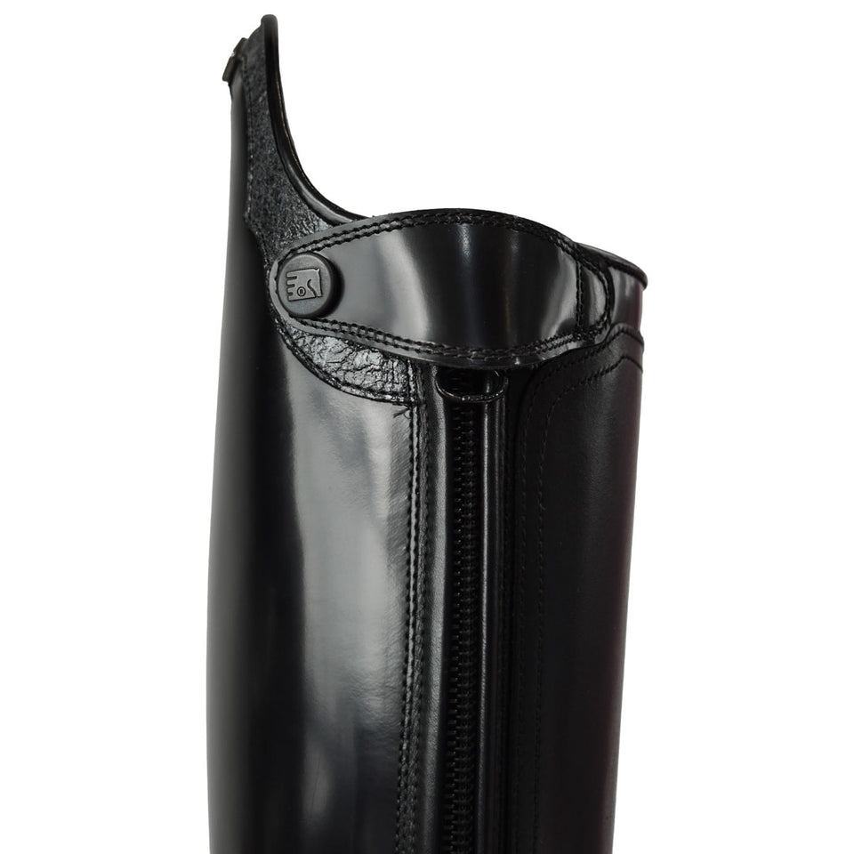 De Niro S3601 Brushed Black Riding Boots with Codone Pioggia Grigio Top