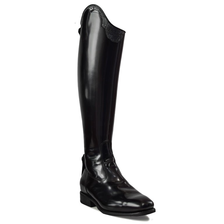 De Niro S3601 Brushed Black Riding Boots with Codone Pioggia Grigio Top