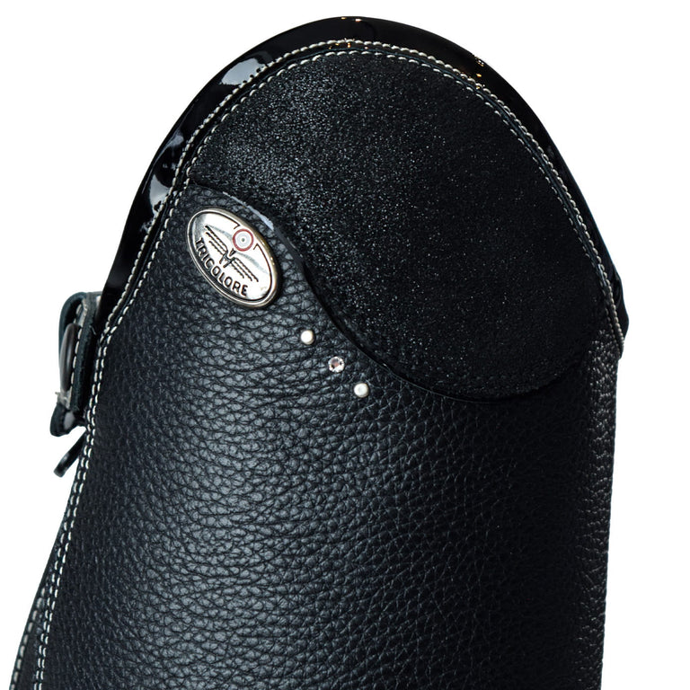 De Niro Salentino Riding Boots with Black Glitter Top