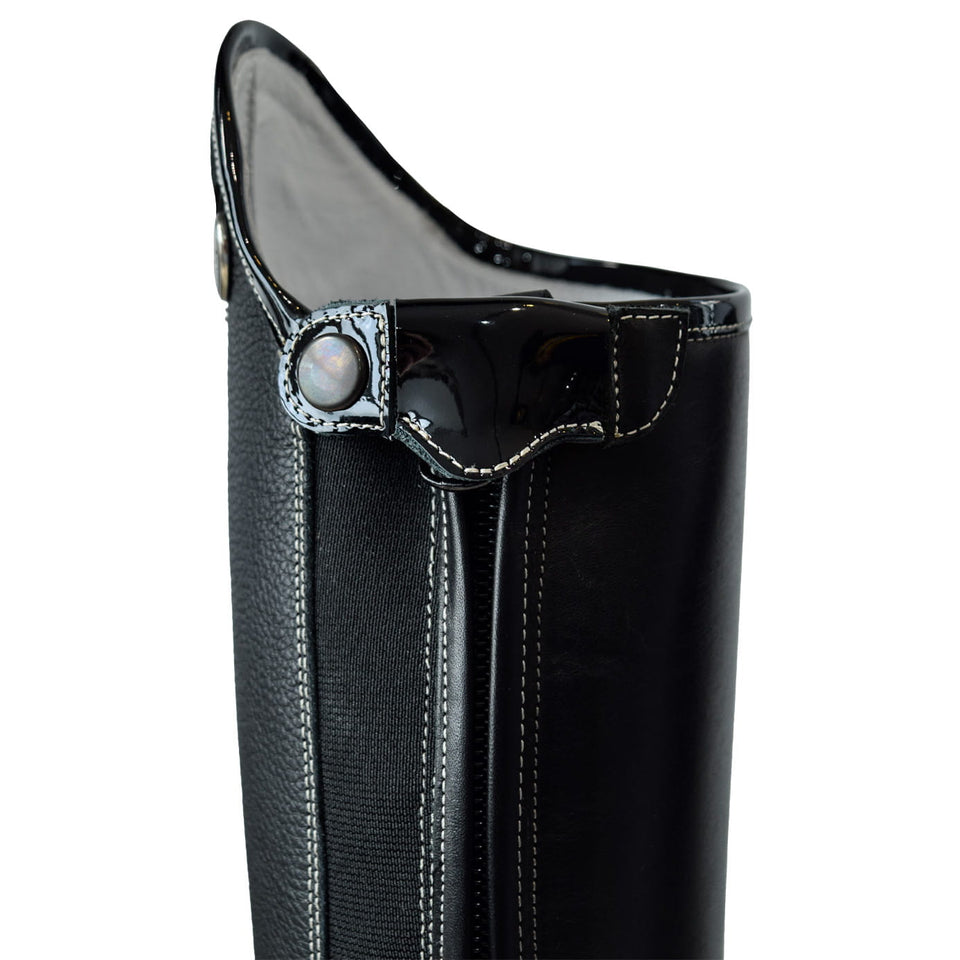 De Niro Salentino Riding Boots with Black Glitter Top