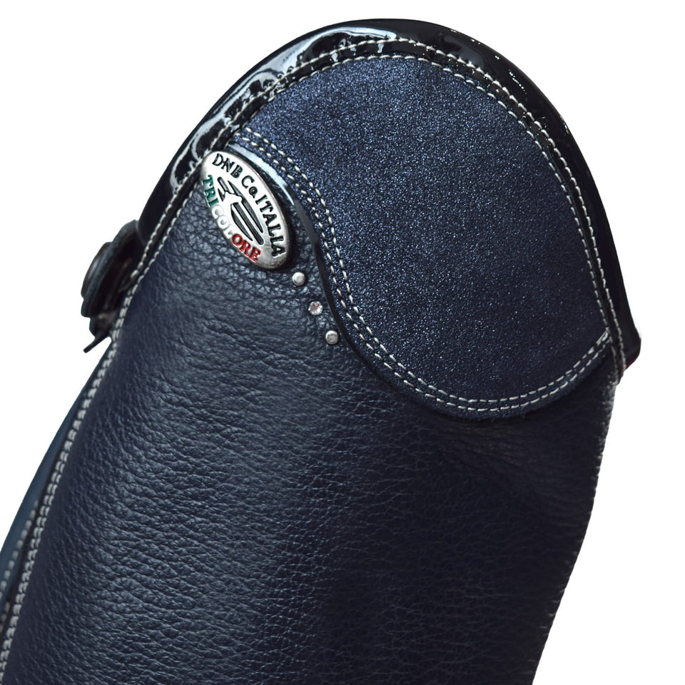De Niro Navy Salentino Riding Boots with Navy Glitter Top