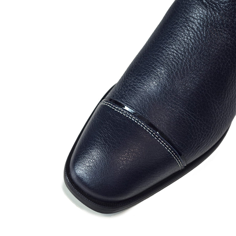 De Niro Navy Salentino Riding Boots with Navy Glitter Top