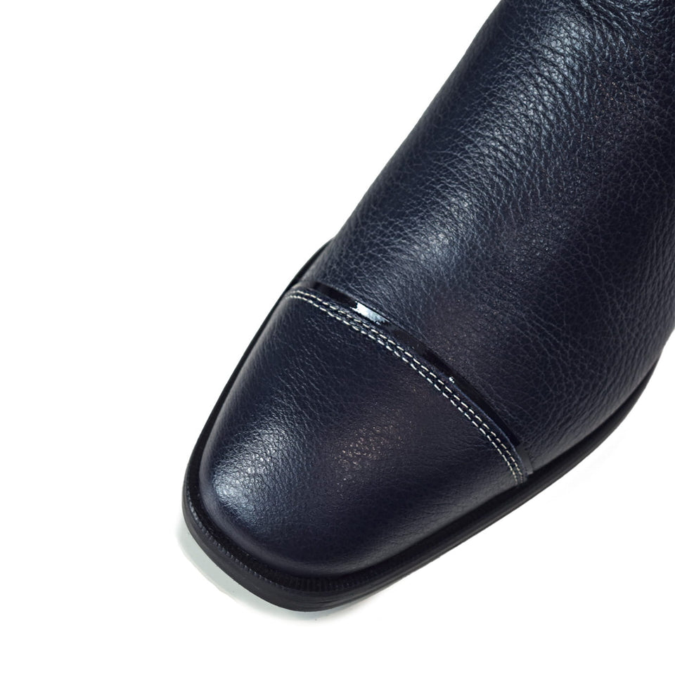 De Niro Navy Salentino Riding Boots with Navy Glitter Top