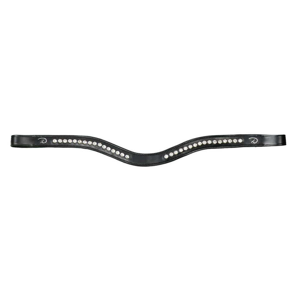 Dy'on New English Half Swarovski Browband - Black