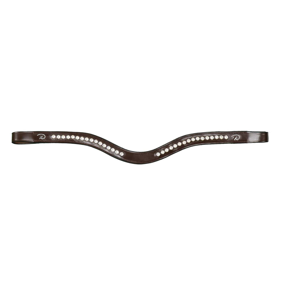 Dy'on New English Half Swarovski Browband - Brown