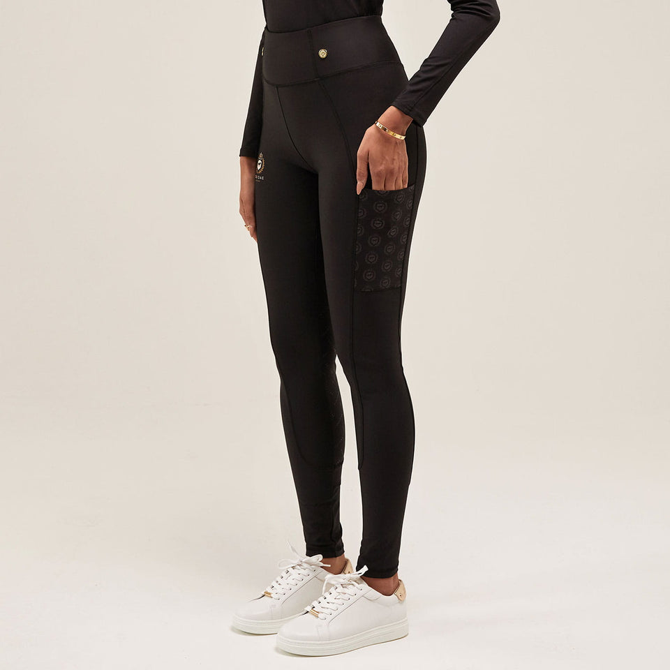 Equidae London Louise High Waist Riding Leggings - Black