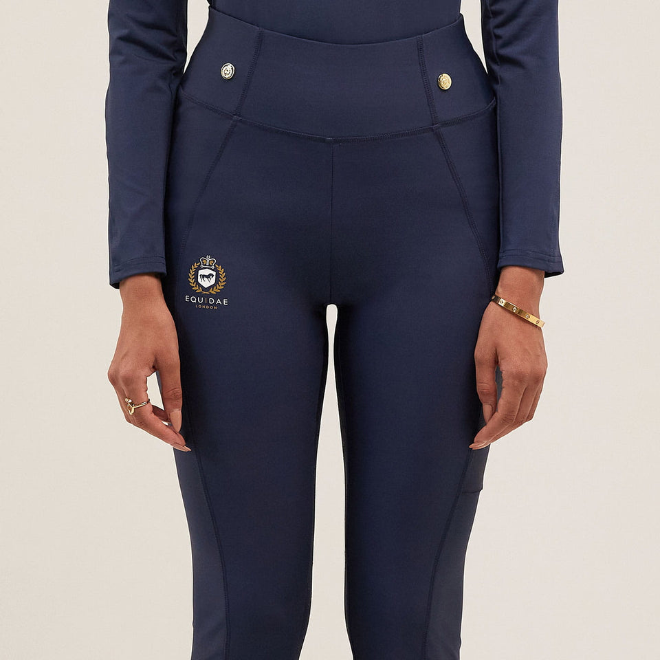 Equidae London Louise High Waist Riding Leggings - Navy