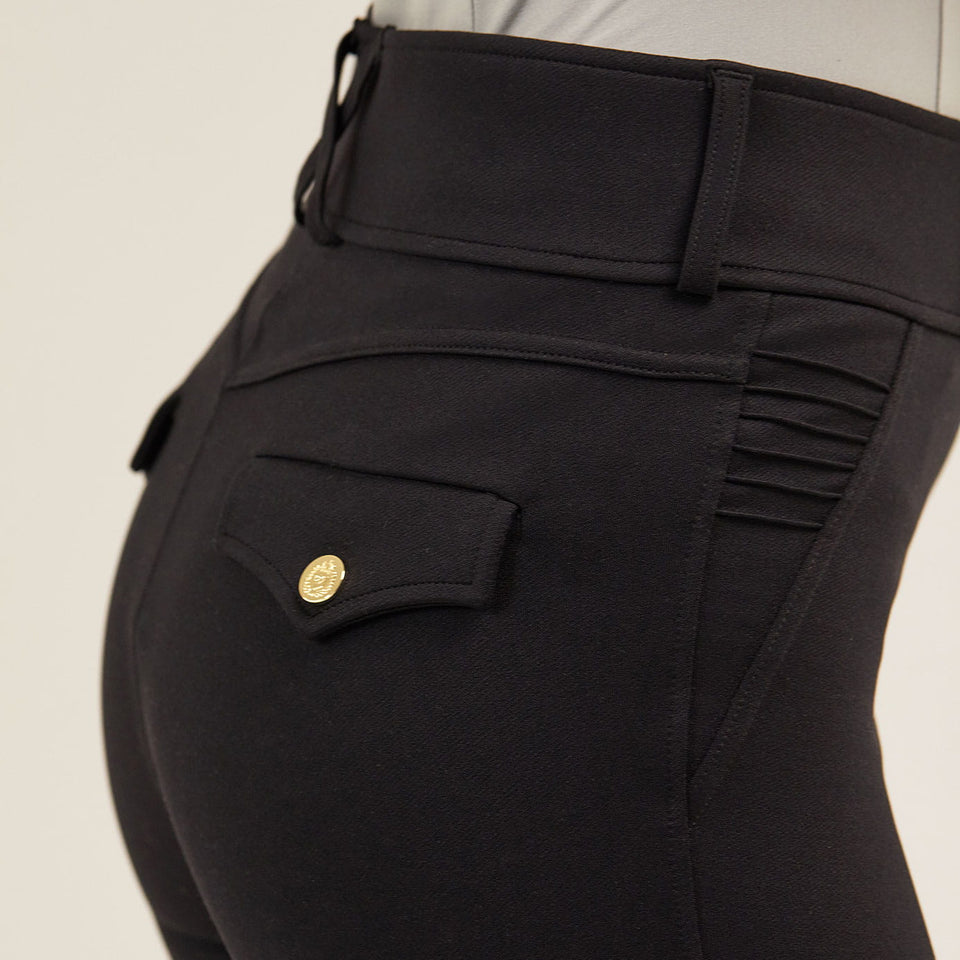 Equidae London Penelope High Rise Knee Grip Breeches - Black