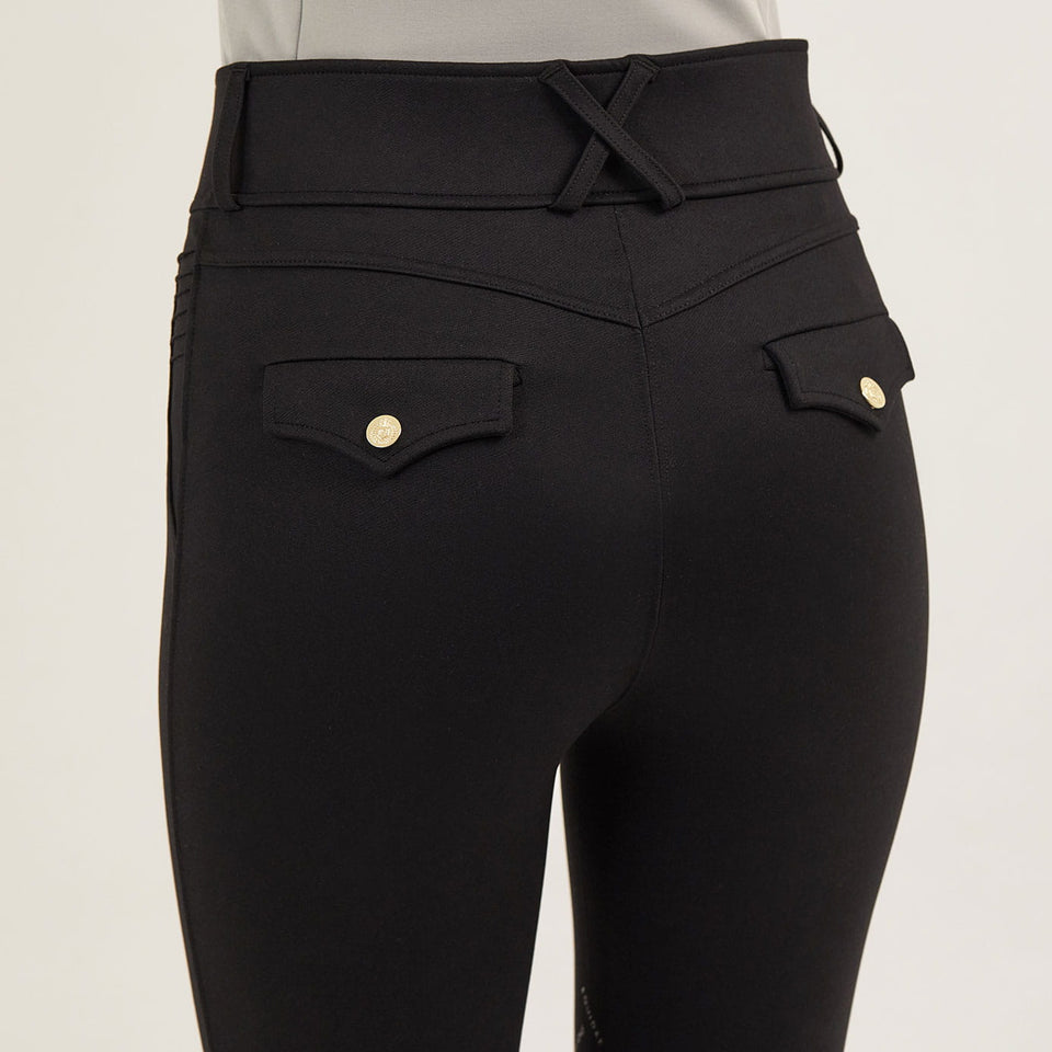 Equidae London Penelope High Rise Knee Grip Breeches - Black