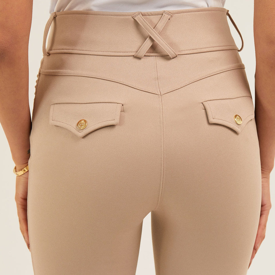 Equidae London Penelope High Rise Knee Grip Breeches - Taupe
