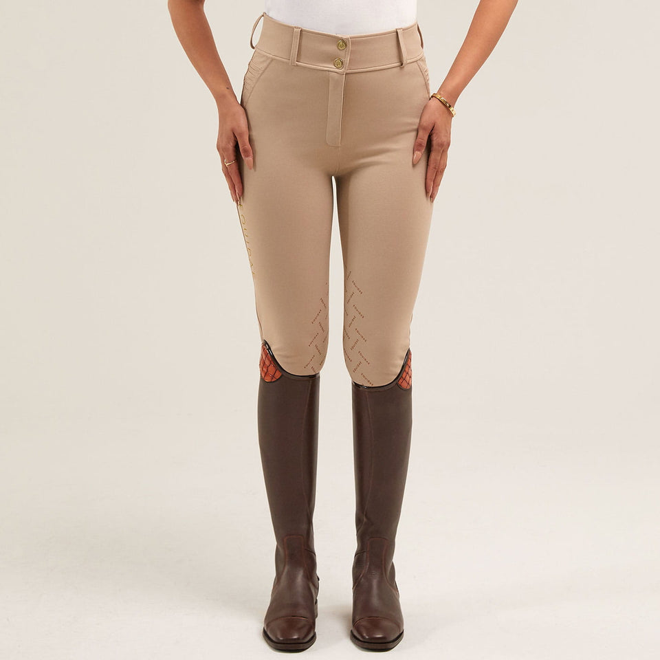 Equidae London Penelope High Rise Knee Grip Breeches - Taupe