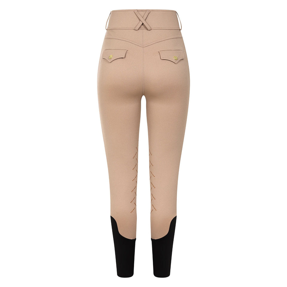 Equidae London Penelope High Rise Knee Grip Breeches - Taupe