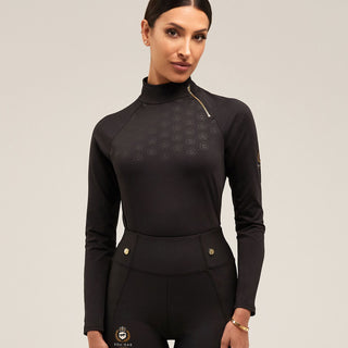 Equidae London Sarah Long Sleeve Side Zip Base Layer - Black