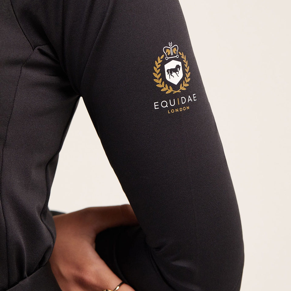Equidae London Sarah Long Sleeve Side Zip Base Layer - Black