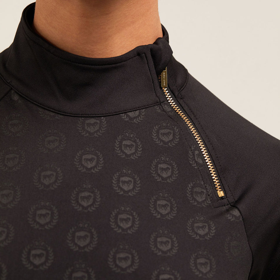 Equidae London Sarah Long Sleeve Side Zip Base Layer - Black