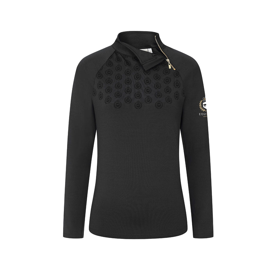 Equidae London Sarah Long Sleeve Side Zip Base Layer - Black