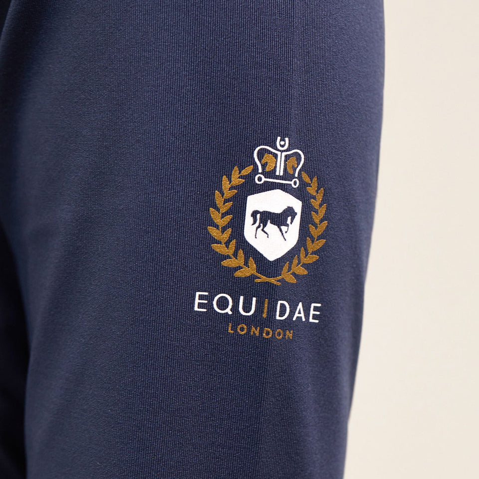 Equidae London Sarah Long Sleeve Side Zip Base Layer - Navy